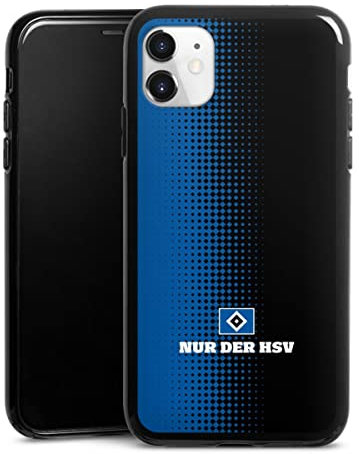 Silikon Hülle kompatibel mit Apple iPhone 11 Case schwarz Handyhülle HSV Logo Offizielles Lizenzprodukt