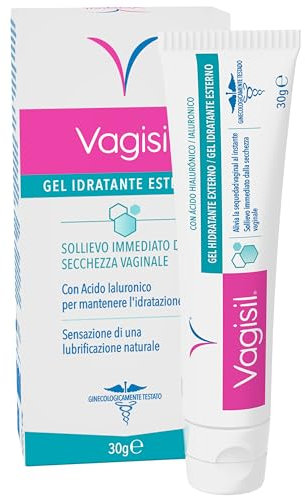 Vagisil Lubrificante Esterno a Base D'Acqua, Idratante Con Acido Ialuronico, Sollievo Immediato Dalla Secchezza Vaginale, 30 g
