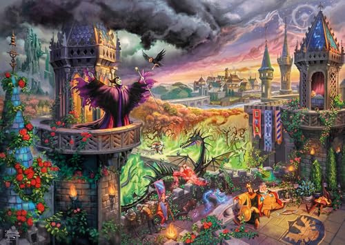 Schmidt Spiele 58029 Thomas Kinkade, Disney, Maleficent, 1000 Teile Puzzle, Normal