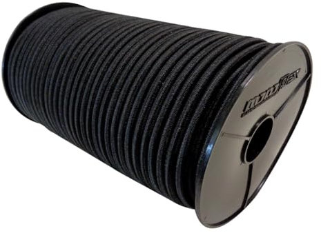 Gummiseil Expanderseil 4mm 20m mit PE Mantel in Schwarz Gummileine Planenseil Leine Gummischnur Gummikordel