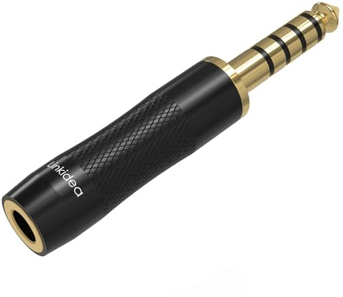 Linkidea 4,4-mm-Klinkenstecker (symmetrisch) auf 3,5-mm-Kopfhörer-Audioadapter, kompatibel mit Sony NW-ZX507,DMP-Z1,NW-ZX300A,NW-WM1Z,TA-ZH1ES,FIO M11,Lotoo PAW6000 und HIFIMAN R2R2000 Audioplayern.