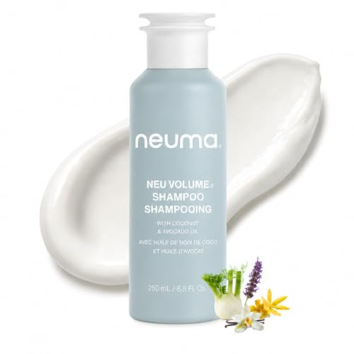 Neuma Neu Volume Shampoo 8.5 Fl. Oz. Fennel, Ylang Ylang, Patchouli, and Vanilla Scent, Sulfate Free Shampoo