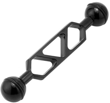 DAGIJIRD Aluminiumlegierung Kugelkopf Verlängerung Arm Halterung 1 Zoll Dual Kugelkopf Arm Adapter für Action Kamera Tauchen Stroboskop/Video Licht