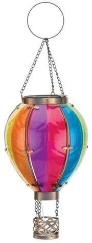 Dasing Hot Air Balloon Solar Lantern - LED Garden Ornaments Outdoor Hanging Solar Lanterns Lights - Waterproof for Garden Yard Decoration