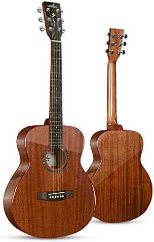 Klassische Gitarre Für Anfänger, 36-Zoll-Stahlsaiten, Helle, Helle Gitarre, Kinder-Akustikgitarren-Starter-Set, 3/4-Gitarre Mit Gigbag,Braun,36 Zoll,Striking44