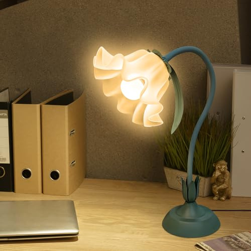 YATOSEEN Vintage Flower Table Lamp, Lily of The Valley Bedside Lamp