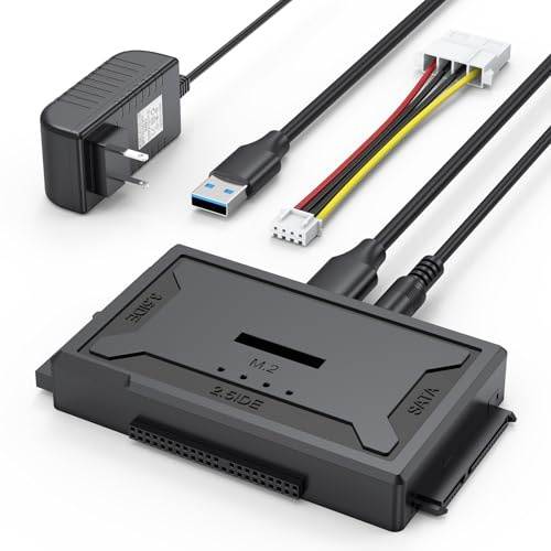 Boîtier SSD 2,5, FEMORO Boîtier de disque dur externe 2,5 SATA vers USB 3.0 Adaptateur sans outil, 2,5 SSD Case SATA III Support UASP