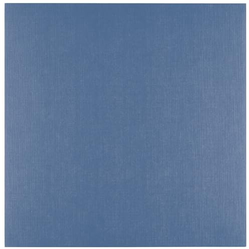 Florence Tonkarton 30,5 x 30,5 cm - 10 St. mit Leinen Struktur Maritime (Blau) 250 g - Scrapbooking Bedarf und Bastelpapier für Kartenbasteln, Scrapbooking und Journaling - Reißfest Buntpapier
