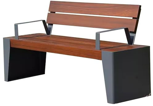ZXDRYBHD Holzbank Outdoor, Gartenbank, Freizeitbänke, mit Rückenlehne, Einfacher Stil, für Innenhöfe, Gemeinden, Einkaufszentren