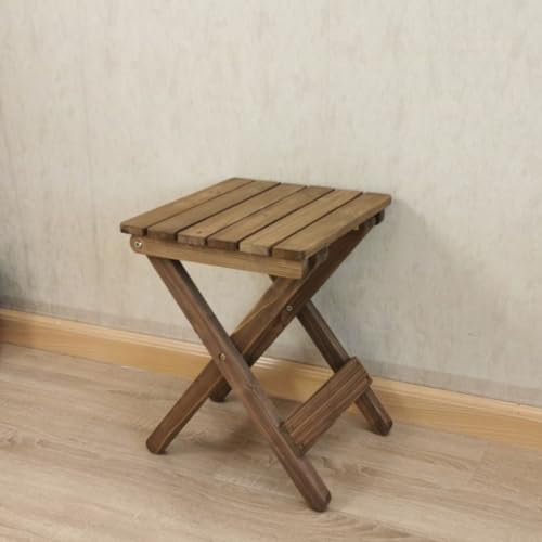 WEIDPHL Allwetter-Tisch- und Stuhlset, klappbares Bistro-Set, Holzstuhl- und Tischset, runder quadratischer Tisch für Balkon, Garten, Pool, Hof, Camping,Stool