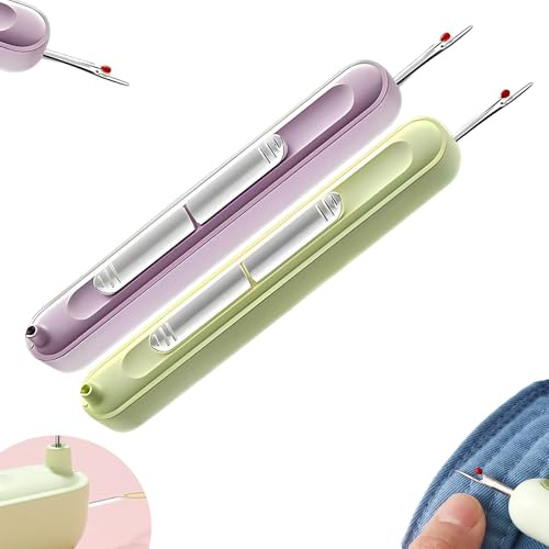 Enhebrador de agujas 2 en 1, descosedor de agujas y enhebrador de agujas 2 en 1, 2025 nuevos descosedores elásticos para coser a mano, tejer, manualidades y suministros de acolchado. (A)