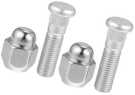 NUOSDEX Compatibile con Kia per Rio5 2006 2007 2008 2009 2010 2011 4 Pz Bulloni per Ruote Bulloni per Ruote Lug Stud Bulloni per Ruote OEM: 52950-14140 52950-M1000 Auto Ruota Bulloni