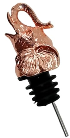 FUNOMOCYA Elephant Head Shape Wine Pourer Alloy Wine Bottle Stopper Pourer for Home Party