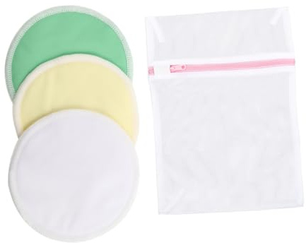 Coppette Assorbilatte Riutilizzabili per Allattamento, 4 Pezzi | Elevata Capacità di Assorbimento e Asciugatura Rapida, Membrana Tpu e Fibra di Bambù, Struttura Spessa e Colore Casuale