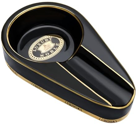 XIATIAN Cigar Ashtray Ceramic with Large Slot, Single Ceramic Ashtray