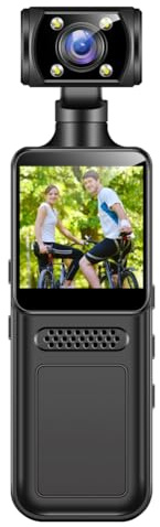 Muuookka Mini Caméra d'action HD de Poche, Caméscope de Sport, Rotation à 180°, Enregistrement Direct, Enregistreur Vidéo de Mouvement Portable