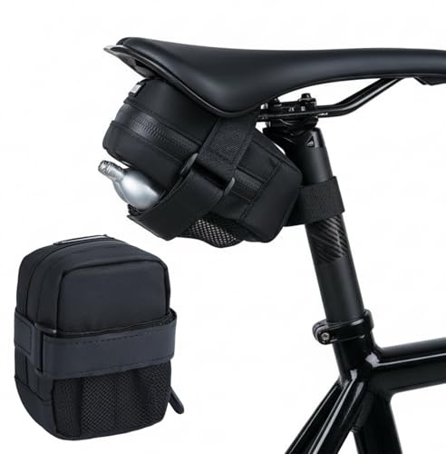 Lufdegim 1 Stück Mini Satteltaschen für Fahrrad 12x9x5cm Wasserdicht Satteltasche Rennrad Reflektierende Satteltaschen für Rennräder Citybikes Mountainbikes