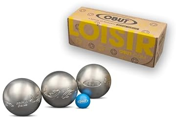 Obut Set mit 3 Boccia-Kugeln, Edelstahl, Carpe Koï