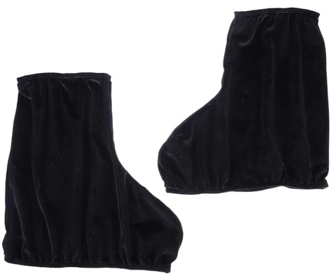 COOPHYA Copriscarpe Elastici per Pattini da Ghiaccio in Velluto Nero, Protezione Resistente All’usura per Stivali da Skate, Copertura Portatile per Pattinaggio su Ghiaccio e Artistico,