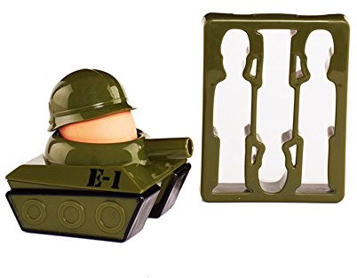 Paladone Products Paladone Produkte Egg-splode Tank Eierbecher und Toast Cutter, Mehrfarbig, 12.2 x 9.5 x 8.5 cm