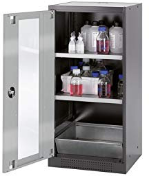 ASECOS Chemikalienschrank CS RAL 7016/ 3TA (St.bl./PE) zur Lagerung von Nicht entzündbaren Gefahrstoffen in Arbeitsräumen