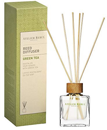 ATELIER REBUL GRÜNER TEE DUFTSTÄBCHEN (120ml) - Holziger & Aromatischer Raumduft - Hochwertige Duftstäbchen mit frischem grünen Tee Duft, bereichert Ihr Zuhause mit einem beruhigenden Aroma.