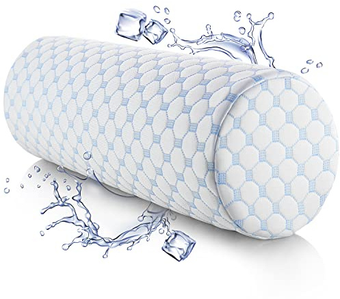 Nestl Neck Roll Pillow for Pain Relief - Premium Memory Foam – Bolster Pillow for Sleeping with a Breathable Cooling Cover - Comfy Cylinder Neck Roll Pillow
