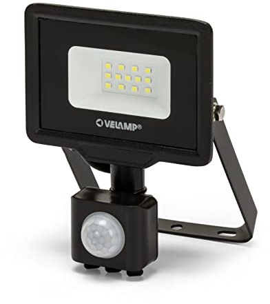 Velamp PADLIGHT5, projecteur LED SMD 10W IP44, noir 6500K. Avec IR