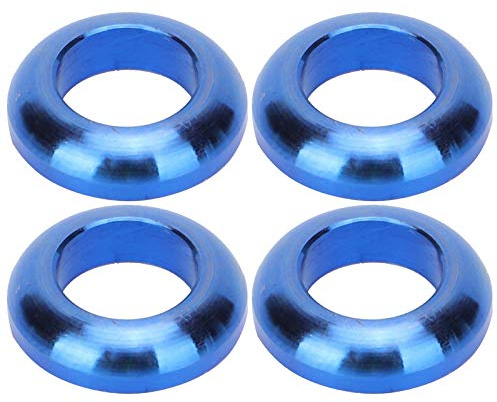 SUNGOOYUE Bicycle Brake Caliper Washers, 4Pcs M6 Titanium Alloy Screw Gaskets for Mountain Bike Brake Caliper (Blue)