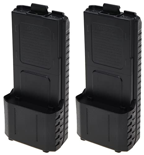 Create idea Lot de 2 Coques de Batterie 6X AA Compatible avec Baofeng UV-5R UV-5R Plus UV-5RB UV-5RE UV-5RA Plastique 6 AA de Remplacement Noir