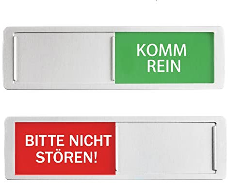 BITTE NICHT STÖREN - KOMM REIN Türschild REFORUNG Türschilder Schiebeschild Acryl-Kunststoff Privatsphäre Türschild Komm Rein Schild Statusanzeiger mit Schieber Festhaltemagneten, 3M Klebefläche