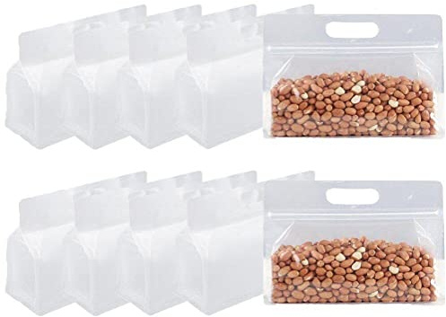 Danlai 10 Wiederverwendbare Gefrierbeutel Auslaufsichere Silikon-Lebensmittel-Aufbewahrungstasche Sandwichbeutel Luftdichter Behälter Für Mittagessen, Snacks, Obst
