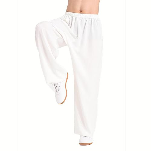 StoyRb Pantalones De Tai Chi para Hombres Y Mujeres, Pantalones De Artes Marciales, Pantalones De Kung Fu, Pantalones De Linterna De Yoga, Pantalones De Jogging,004,M