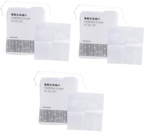 FRCOLOR 3pcs Fashion Makeup Cotton Pads Facial Pads in Muslin Non-woven for Women