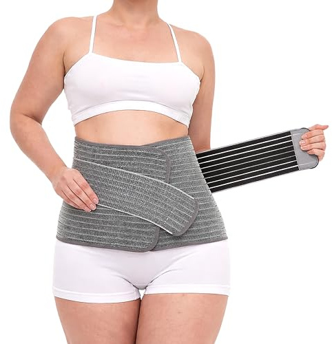 Sunveno Postpartum Belly Band Girdle för postnatal justerbar Belly Wrap C-sektion Recovery Binder Magstöd (L/XL)