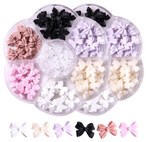 Rosett spik 2-pack färgglad rosett för nagel 3D-rosettknut nagelkonst färgglada nageldekorationer set för gör-det-själv juvelstenar nagelkonst strass stil 2 bågar för naglar nagelkonst