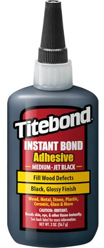 Titebond 8211 Jet Black medium sekundlim för träbearbetning, 57 g