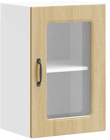 vidaXL Küchen-Hängeschrank mit Glastür Kalmar Sonoma-Eiche Holzwerkstoff
