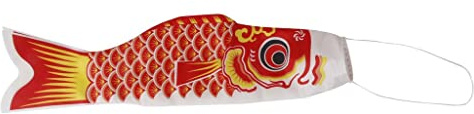 KESOTO Japanische Windsack Äolsglöckchen Flagge Koi Wind Streamer - 70 cm rot
