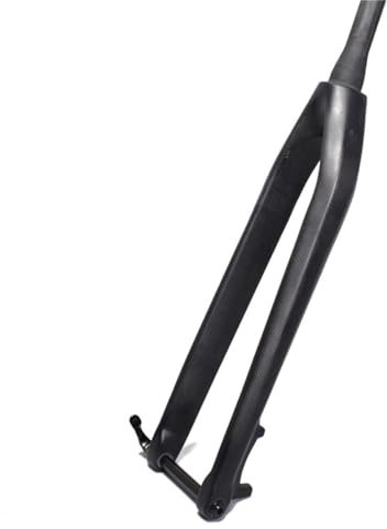 BSFHQS VTT Fourche Rigide 26/27.5/29er Fourche Avant De Vélos en Fiber De Carbone 1-1/2 Conique Frein À Disque Fourche À Axe Traversant 100 * 15mm(Matt Black,27.5in)