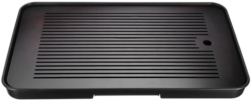 QUARKZMAN Plateau Thé Chinois En Bambou Gong Fu 17.1 Marron Noir | Plateau Thé Classique Table Thé En Bambou Meuble bordeauxtage Thé Avec Boîte Stockage D'eau Pour Boire Du Thé