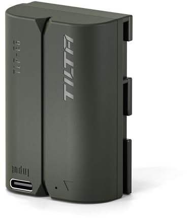 Tilta Batterie LP-E6P Batterie de Remplacement 2400 mAh Compatible avec Canon R6 Mark II, R7, EOS R5 Mark II, EOS 5D Mark LV, 7D Mark LL, 90D avec Port USB-C TLP-E6P-GN