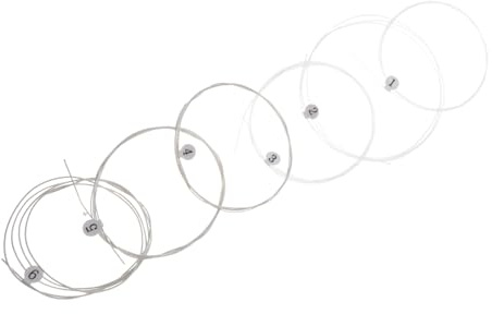 Nylon Gitarrensaiten für Klassische Gitarre, 6 Stück Ersatzsaiten | Gleichmäßige Saitenqualität, Faltbar Verpackt, für Zubehörbedarf und Geschenkidee