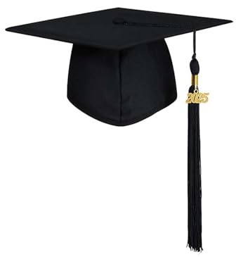 Graduation Hat For Adult,mortarboard High School University Cap Men 2025 Bachelor with Tassel Black Mortarboard Outfit Women Party Ceremony