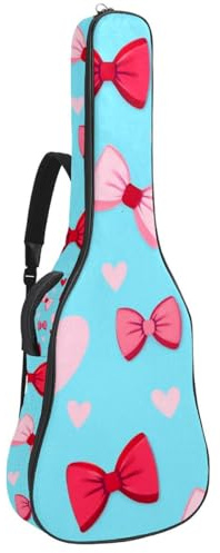 Gitarrentasche für Akustikgitarre, 101,6 cm, 101,6 cm, 106,7 cm, mit doppelt verstellbarem Schultergurt und Schlaufe zum Aufhängen auf der Rückseite, Gelb mit Sonnenblumenstrauß, Multicolor 08