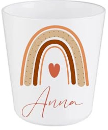 Gobelet Enfant Personnalisé l Terracotta – Tasse Incassable 230 ml Sans BPA – Prénom École ou Crèche – Cadeau Rentrée Fille ou Garçon