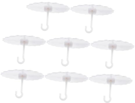 Yardenfun 8 Pezzi Ganci Adesivi per Zanzariere Baldacchino da Ganci da Soffitto Resistenti per Interni Sostituzione Sicura per Tende Supporto Affidabile e Facile da Installare