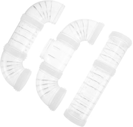 Artibetter Tunnel Labyrinthe en Plastique Blanc Connecteur DIY 1 Set pour Agrandir l'espace Cage pour Cage à Hamster Nain pour Souris et Hamsters