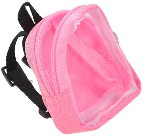 Gatuida Mini Mochila Transparente de Peluche Mochila de Viaje para Pequeños para Casa de Muñecas y Disfraces de Muñecas