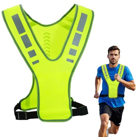Gilet De Sécurité Avec Poches Gilet Reflechissant Velo Pour Femmes, Hommes Et Enfants, Pour Le Vélo De Nuit, La Course, La Marche Et Le Jogging (1 Pièce)